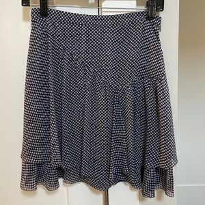 Silk navy Joie skirt